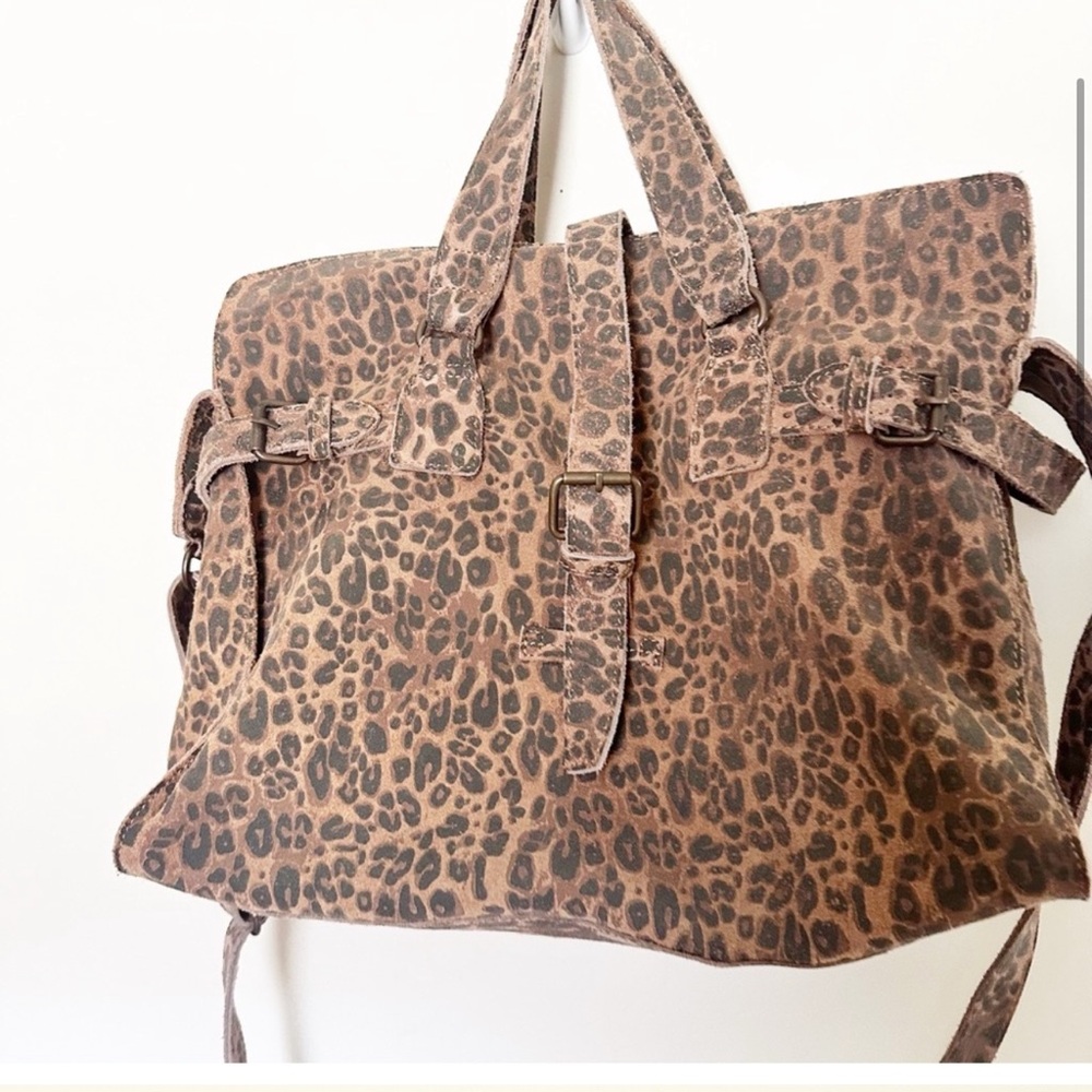 Free People Brown Satchel with Classic Design